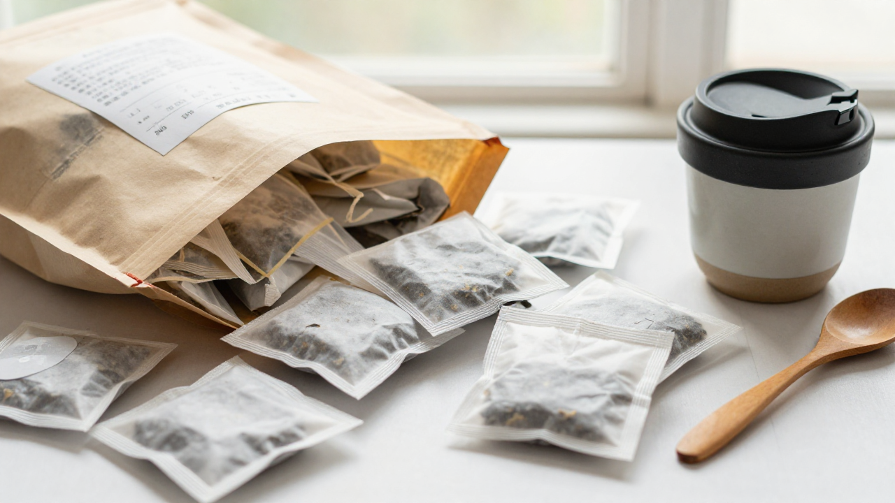 dry pouch and travel cup show moisture protection for tea bags